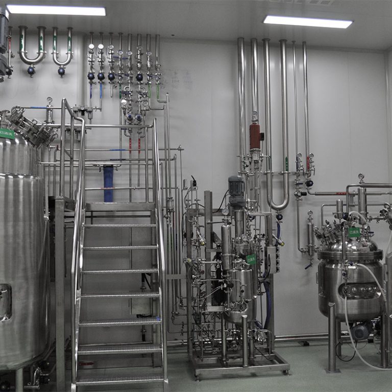 Microbiological fermentation line