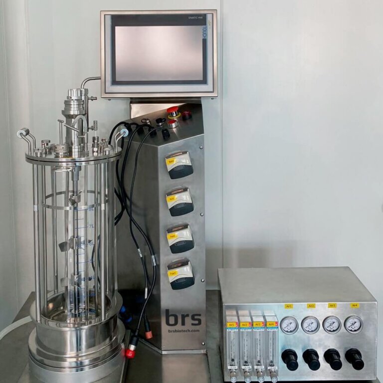Autoclavable bioreactor 10 L with a gas mixing station