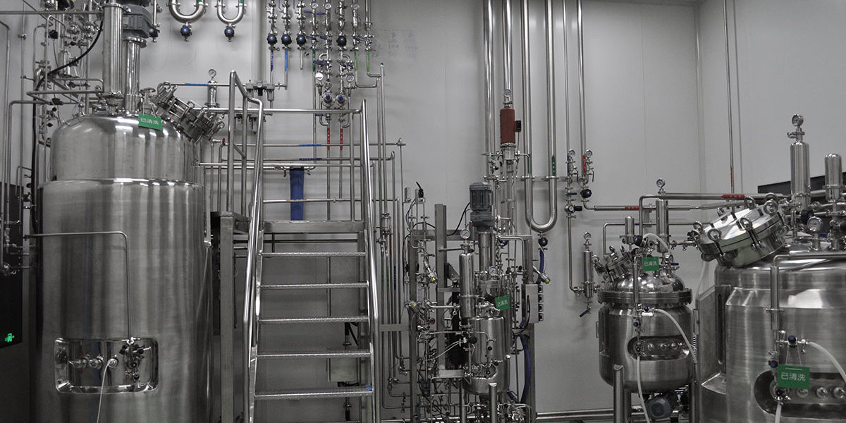 Microbiological fermentation line